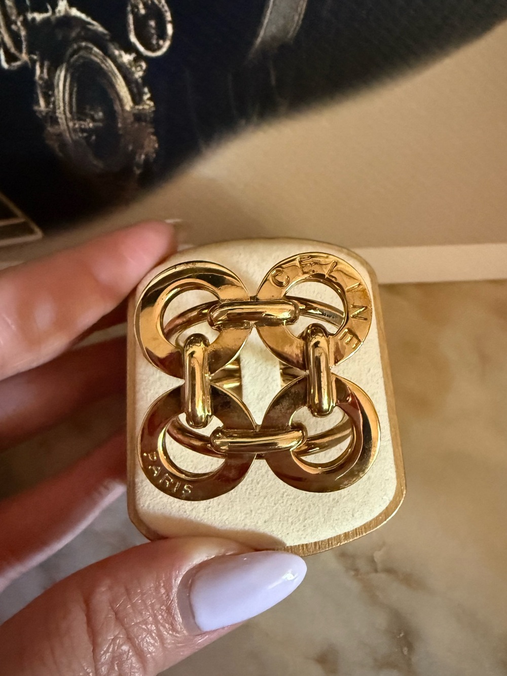 Vintage CELINE Scarf Ring - Picture 3 of 5
